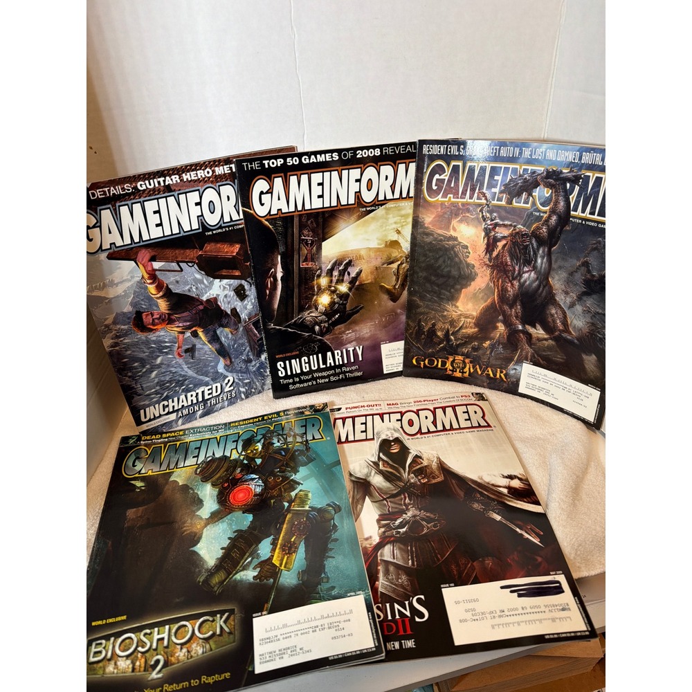 Game Informer Magazine 2009 Lot Jan-May Issues 189-193‎ Uncharted God of War 3